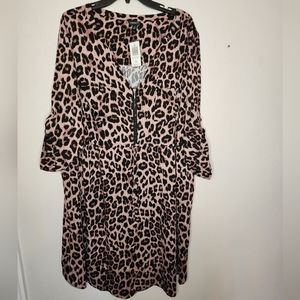 NWT Torrid Cheetah print long sleeve dress size 2